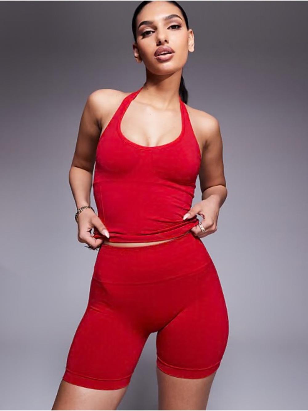 BO&TEE Red Halter Tank Top